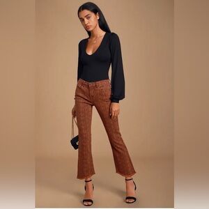 Kaylene Black V-Neck Balloon Sleeve Bodysuit Lulus size Medium